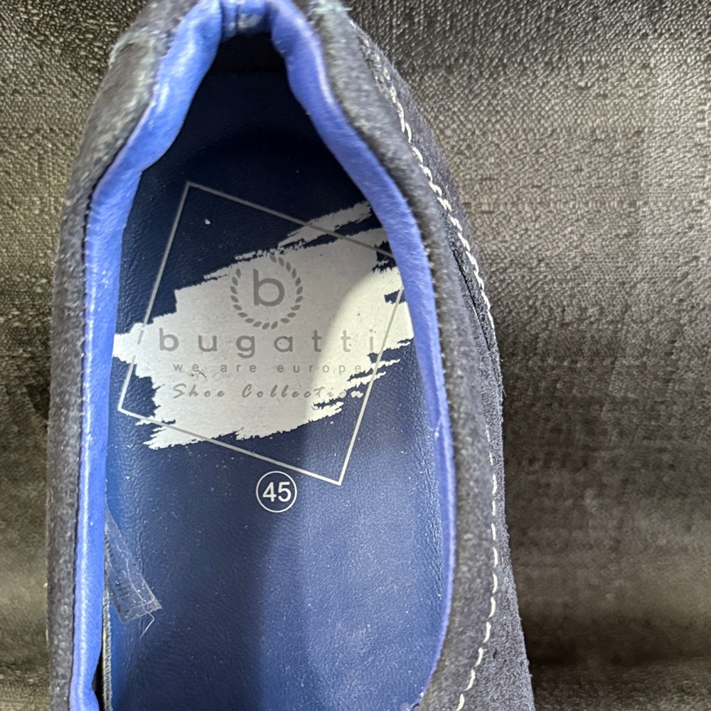 Bugatti Navy Perforated Slip-On Loafers - Picture 2 of 7